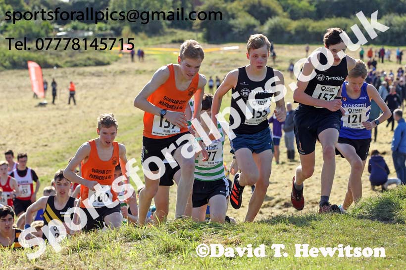 Mens under-17s 2019 Start Fitness Harrier league, Wrekenton, Gateshead. Photo: David T. Hewitson/Sports for All Pics